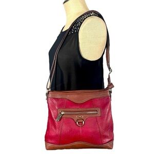 b.o.c. Crossbody Bag Maroon and Brown Adjustable Strap